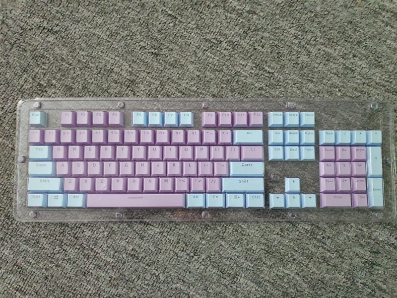 Полупрозрачная двойная съемка PBT 104 KeyCaps с подсветкой для Cherry клавиатура MX Переключатель