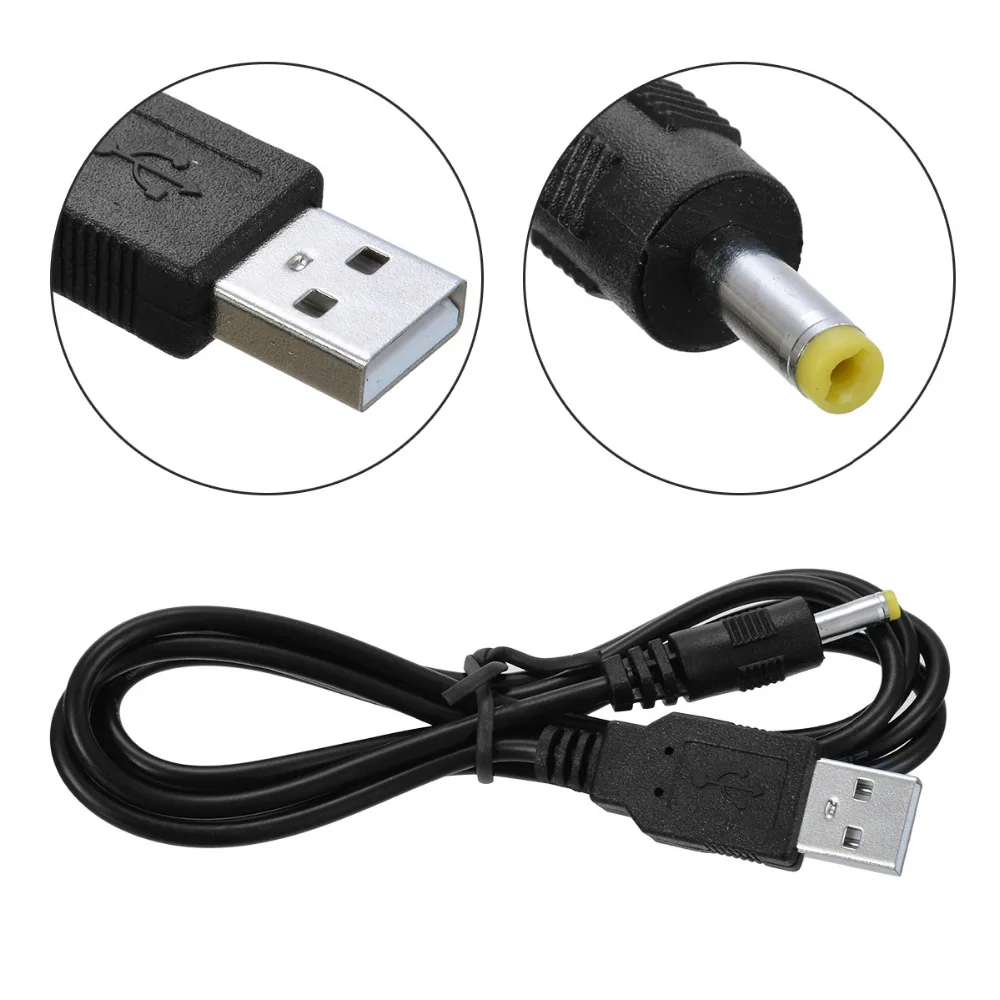 

BUKIM 10 pcs 1m USB Male to 4.0 x 1.7mm Cable DC 5V 1A 4.0*1.7 Male USB Power Charge Cable for Sony PSP PSP1000/2000/3000
