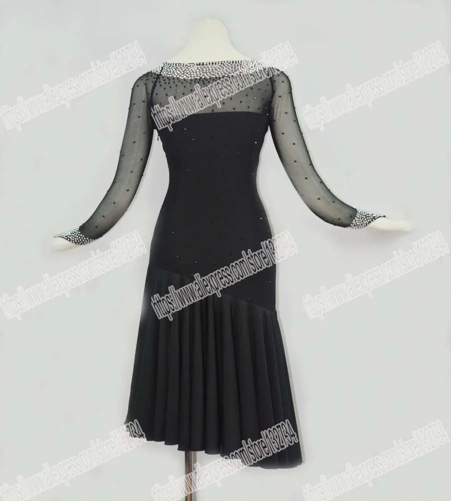 

Latin Salsa Tango Rumba Cha Cha Costumes Modern Exercise Ballroom Swing Dance Women Mini Latin Skirt Dress Latin Dance LD-0038