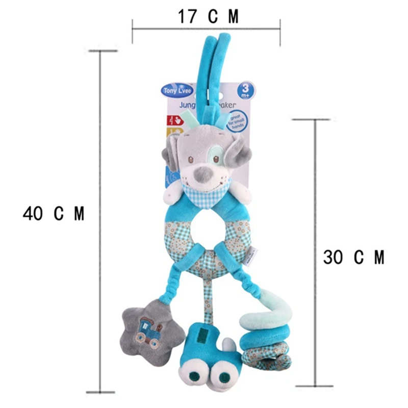 

Baby Lathe Hanging Ring Animal Shaped Rattle Crib Hanging Infant Stroller Hanging Toys Teether Stuffed Doll Hanging Decorations
