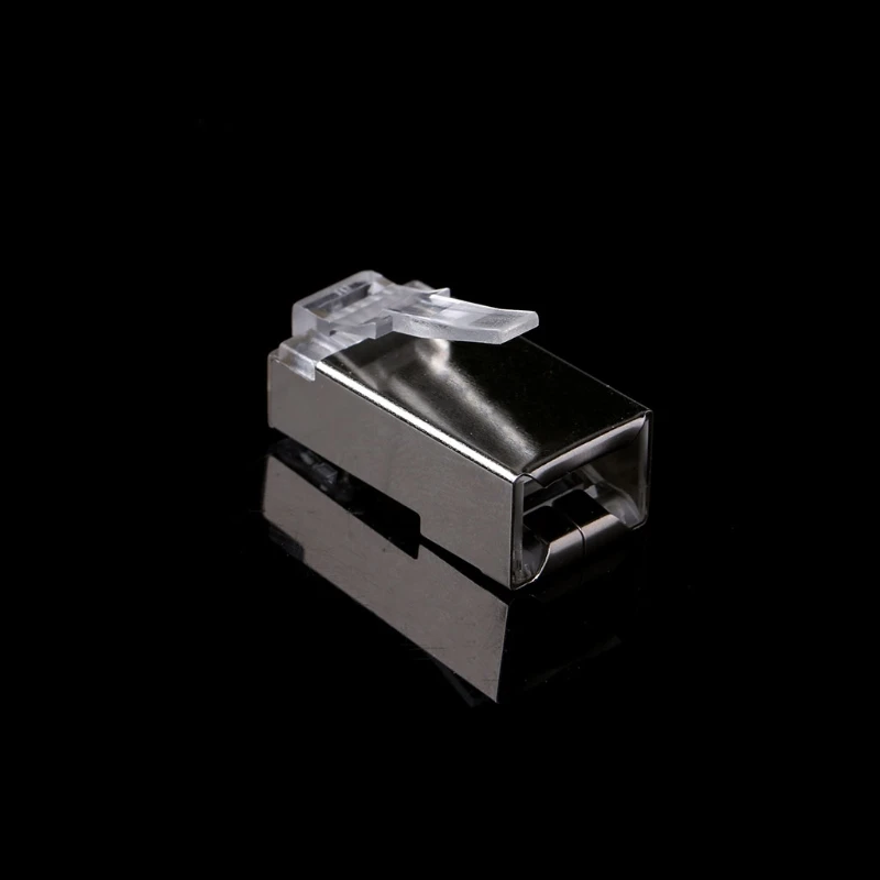 10 шт. Cat6 8 контактный RJ45 8P8C экранированный многожильный обжимной модульный