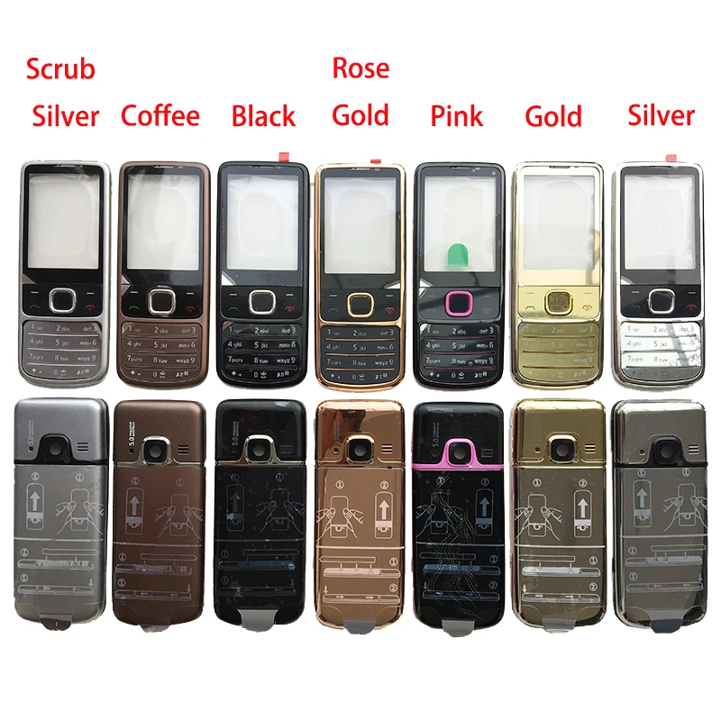 

High Quality Metal Full Housing For Nokia 6700 6700C Front Frame + Battery Cover + English / Russian Keypad