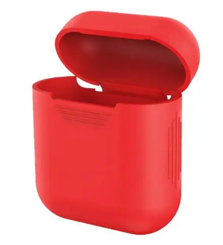 Red Силиконовый чехол для Apple Airpods с защитой от потери, чехол, аксессуары для беспроводных наушников, белый, черный, красный - Цвет: Red