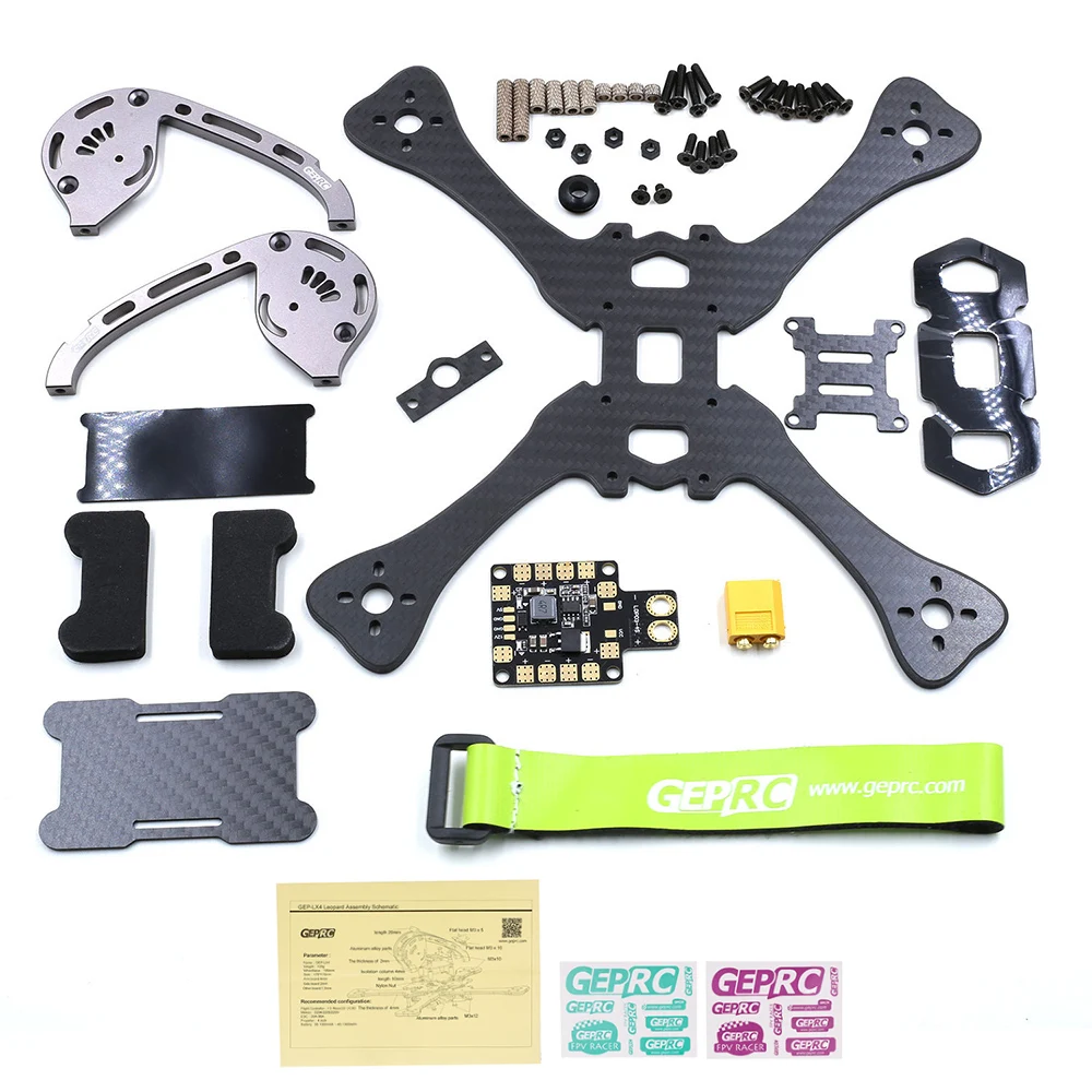 LX4 ONE Leopard 195 мм X-Type 4in 220 5in углеродное волокно FPV Racing Drone Quadcopter Frame Kit с