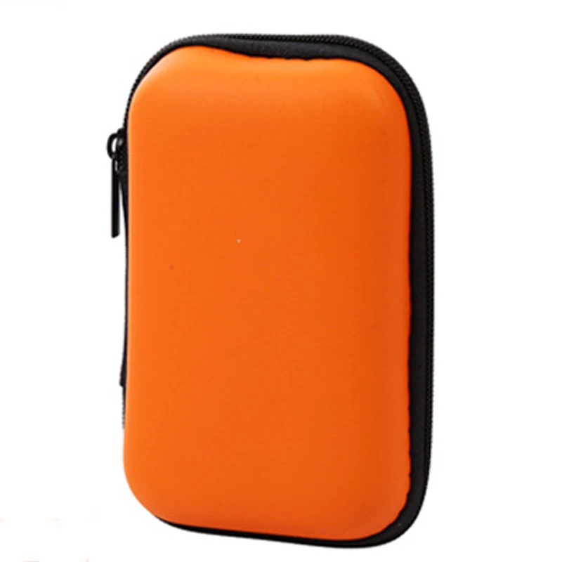 rectangle orange Водонепроницаемый чехол для наушников, сумка для ключей, сумки для монет, кабель, держатель для наушников, коробка для путешествий, наушники для хранения SD карт, Жесткий Чехол - Цвет: rectangle orange