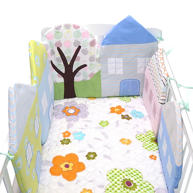 Новые Детские бамперы 5 шт. детская кровать с рисунком из мультфильма бампер