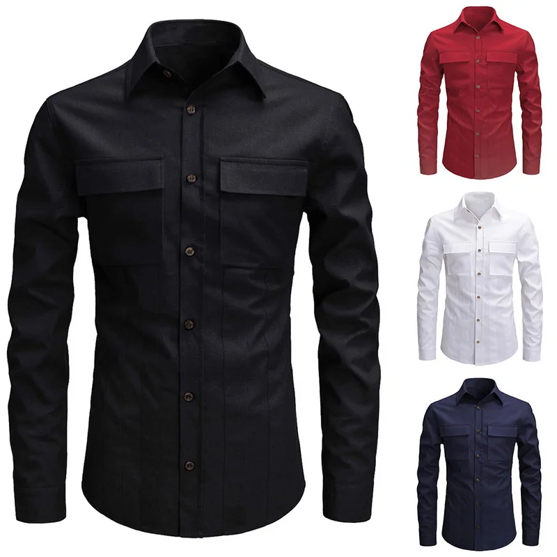 HEFLASHOR белые мужские рубашки с длинным рукавом Chemise модный бизнес Дизайн мужские s тонкие повседневные Camisa Рубашки