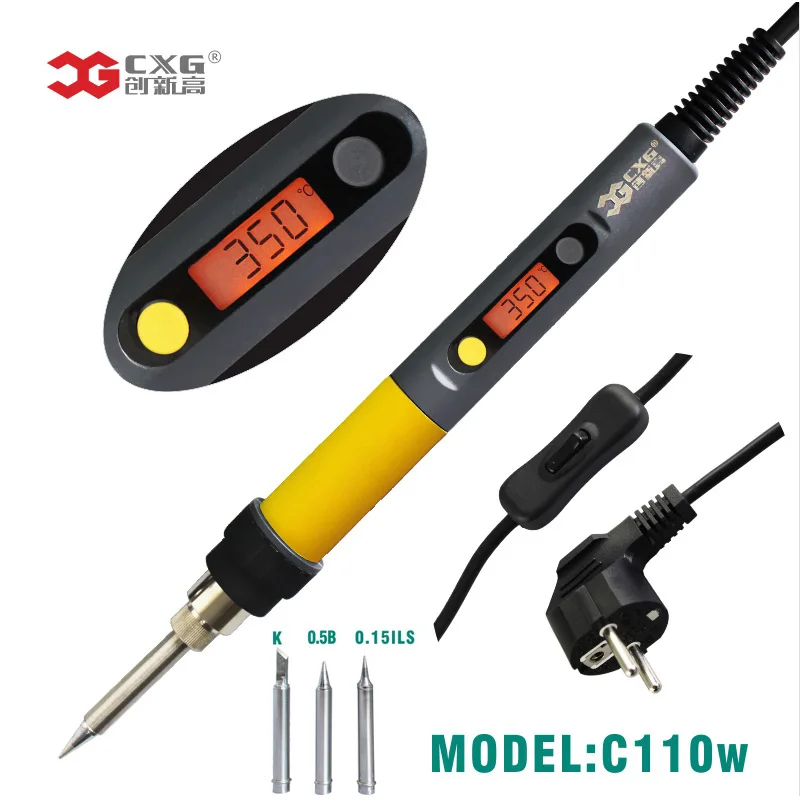 Высококачественный паяльник 110 Вт CXG C110W с ЖК подсветкой Цифровой Электрический