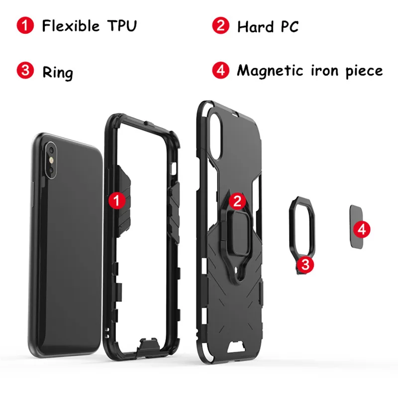 Чехол CASEIER для Xiaomi Pocophone F1 Mi8 8 6 5 защитный противоударный чехол Redmi 5X Max 3 Note 4 TPU PC
