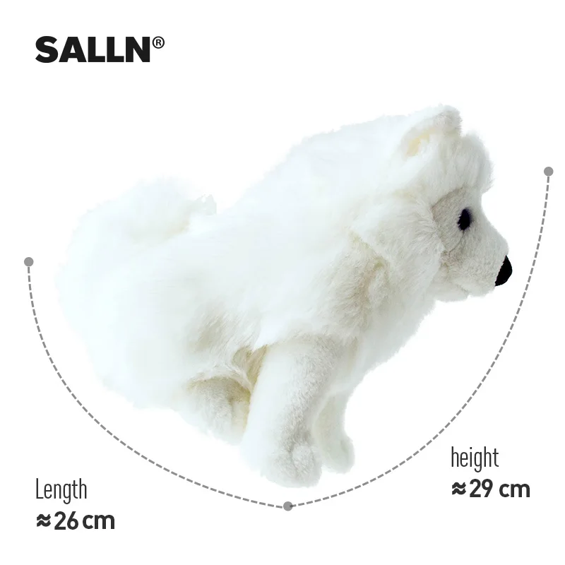 29 см милая плюшевая игрушка Samoye dog супер мягкая для симуляции животных сна