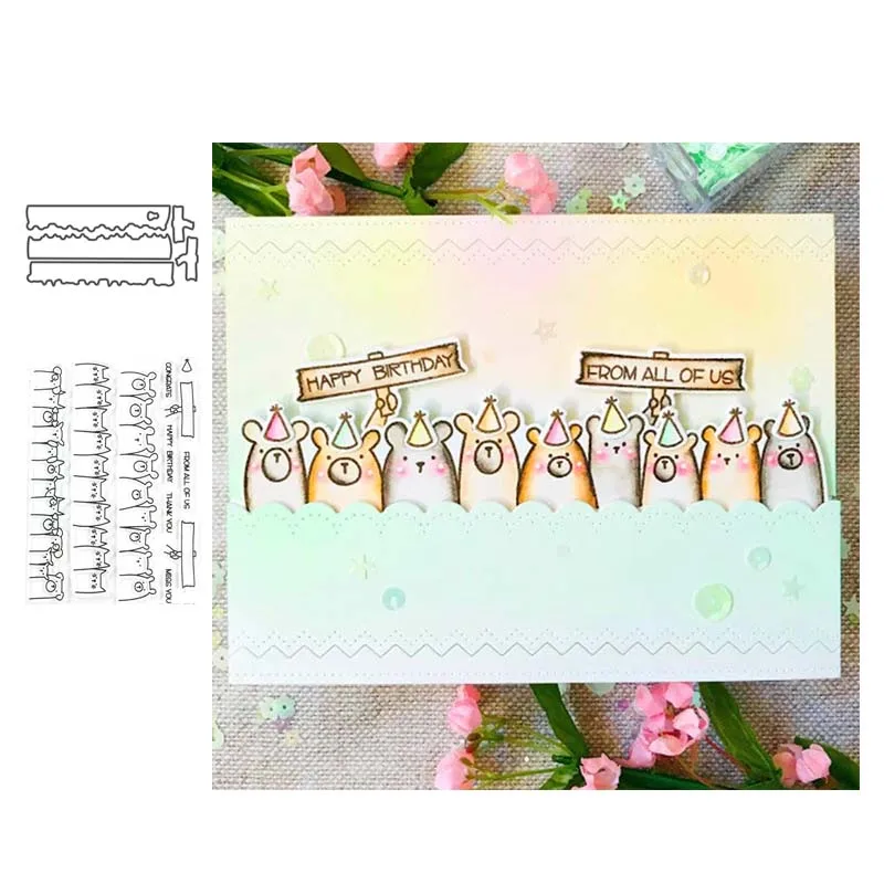 Животное металлический Трафаретный вырубной штамп штампы трафарет для DIY