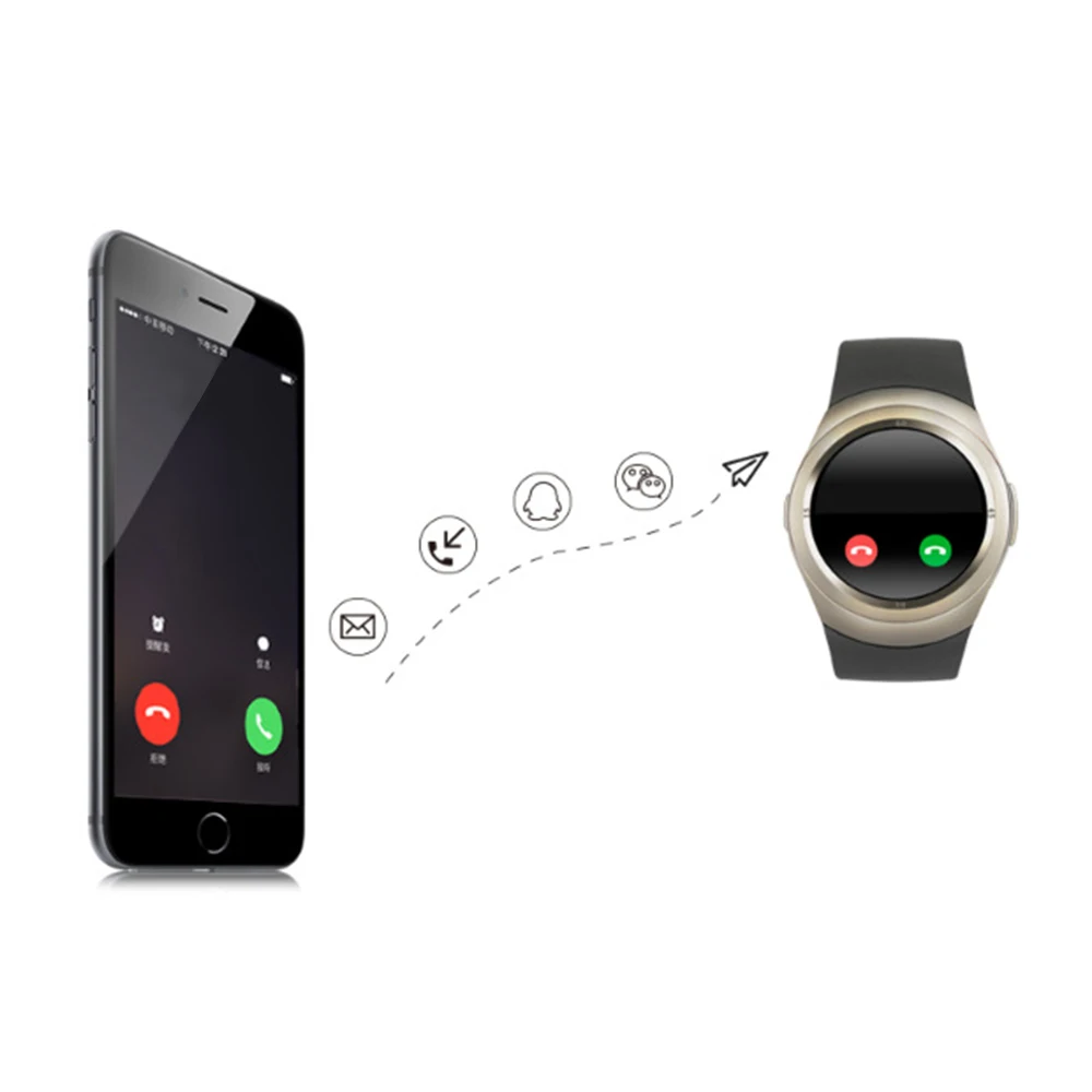 Leegoal Smart watch android heart rate monitor remote control music round Wristband smartwatch for ios smartphone | Электроника