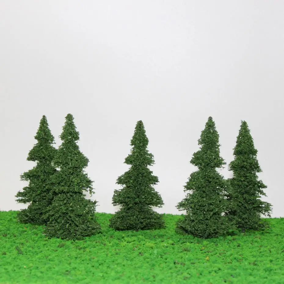 S0403 Model Train Pine Trees Railroad Scenery Layout OO HO Scale Railway | Игрушки и хобби