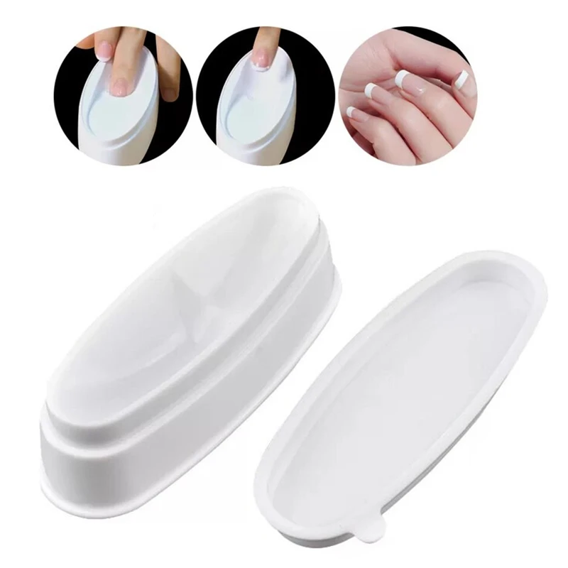 

1 шт. с блестящим напылением погружения лоток инструменты для ногтей косметическая пудра французской линии улыбки линейный дизайн салонног...