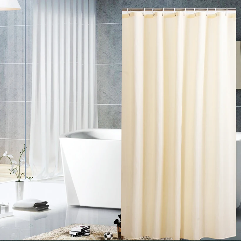 

2023 Shower Curtain Waterproof Mildew Proof Black Shower Curtains Home Bathroom Decoration Solid Color Shower Curtain D40