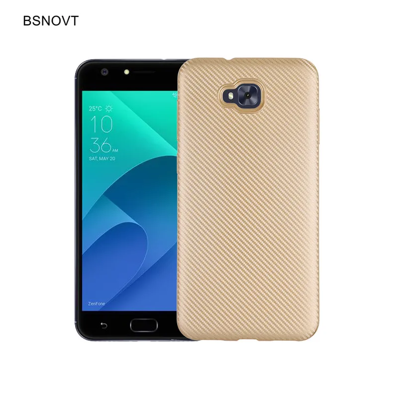 Чехол для Asus Zenfone 4 Selfie ZD553KL из ударопрочного мягкого углеродного волокна тонкий