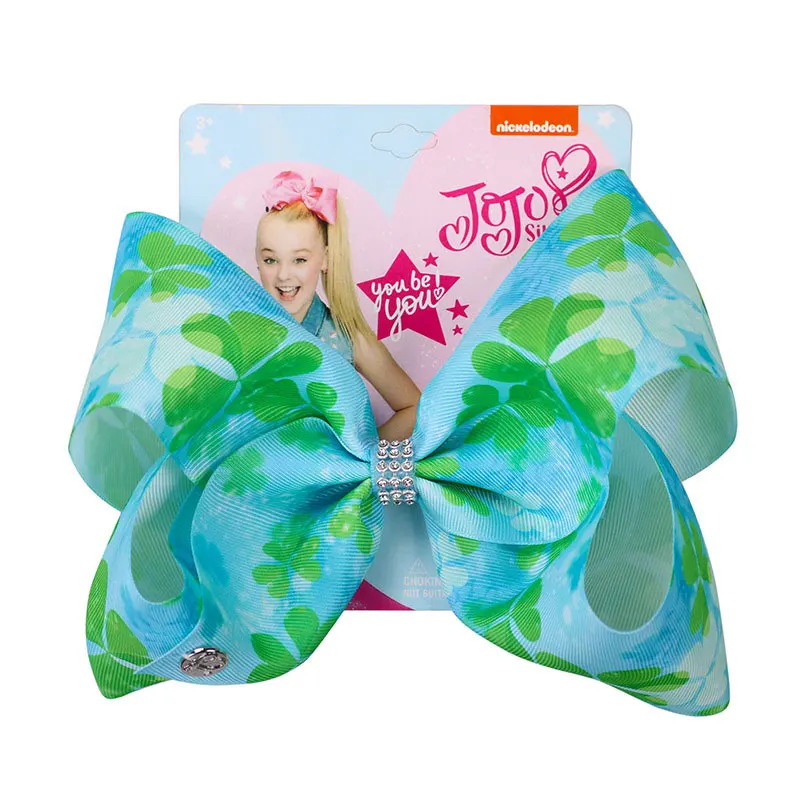 8 &quotБольшие банты для волос девочек четырехлистный клевер серии вечерние с