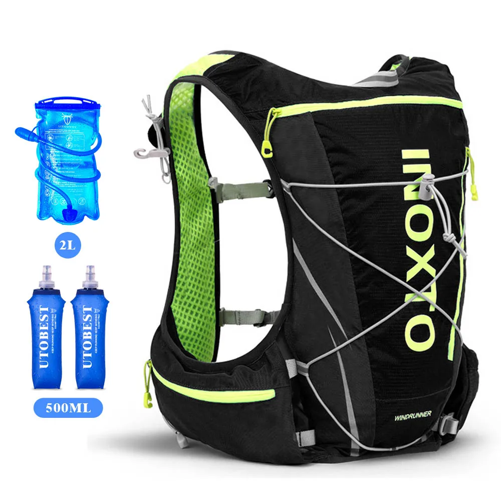 575black-2L-500ml 10L Running Bag Bicycle Backpack Cycling Run Bag Rucksack Hydration Men Sport Bags Light Waterproof Riding Bike Back Pack - Цвет: 575black-2L-500ml