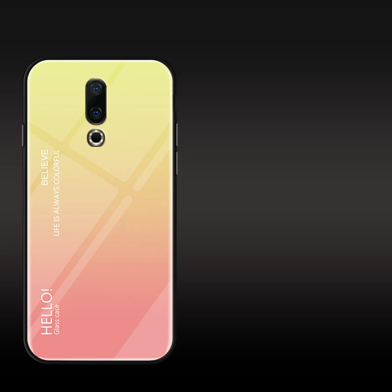 Градиентный чехол из закаленного стекла для Meizu M5S M6T M5 Mini M6 Note, чехол для Meizu 16 Plus X8 V8, Чехлы, бампер