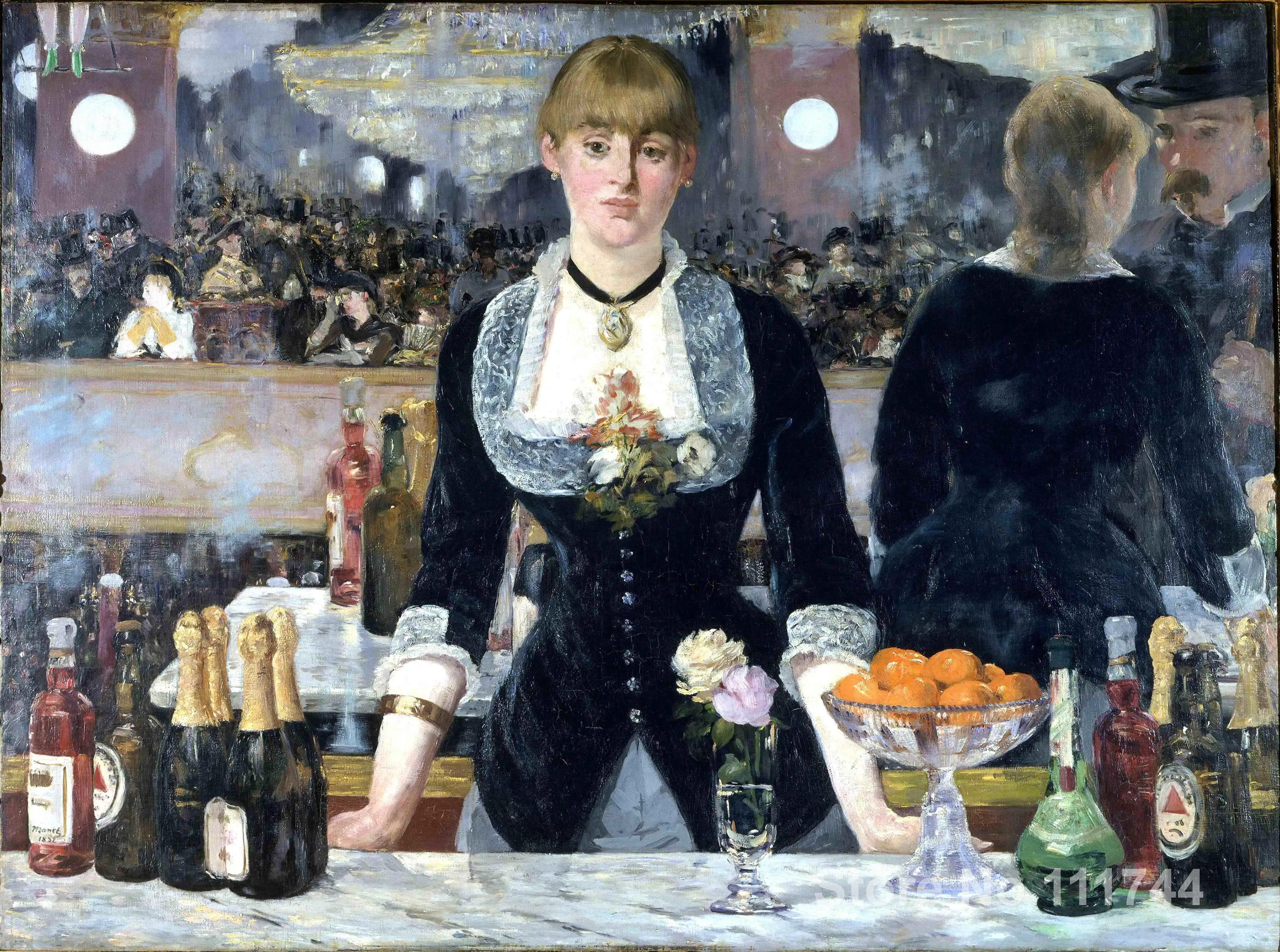 Холст картины бар на Folies Bergeres Edouard Manet художественные работы ручная роспись