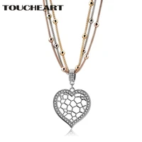 toucheart silver love layered necklace pendants women men display necklace chain tree of llife statement necklaces sne180010