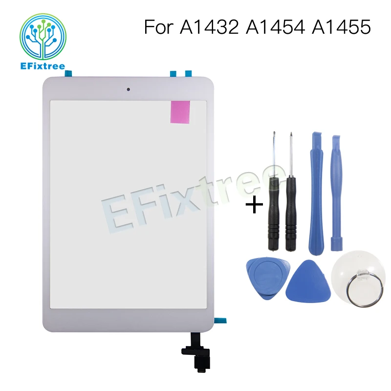 A1455 A1454 A1432 дигитайзер Панель переднее стекло для iPad mini 1 сенсорный экран с кнопкой домой IC чипы инструмент черный белый