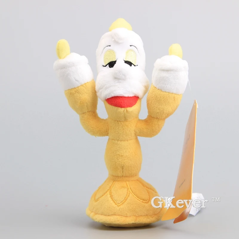 Candle 4 стиля красота и чудовище плюшевые игрушки Lumiere чип Cogsworth дом с часами мини мягкие куклы 9-28 см - Цвет: Candle