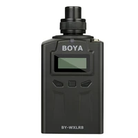 boya by wxlr8 plug on xlr audio transmitter with lcd display for by wm8 wireless lavalier microphone system 3 pin xlr