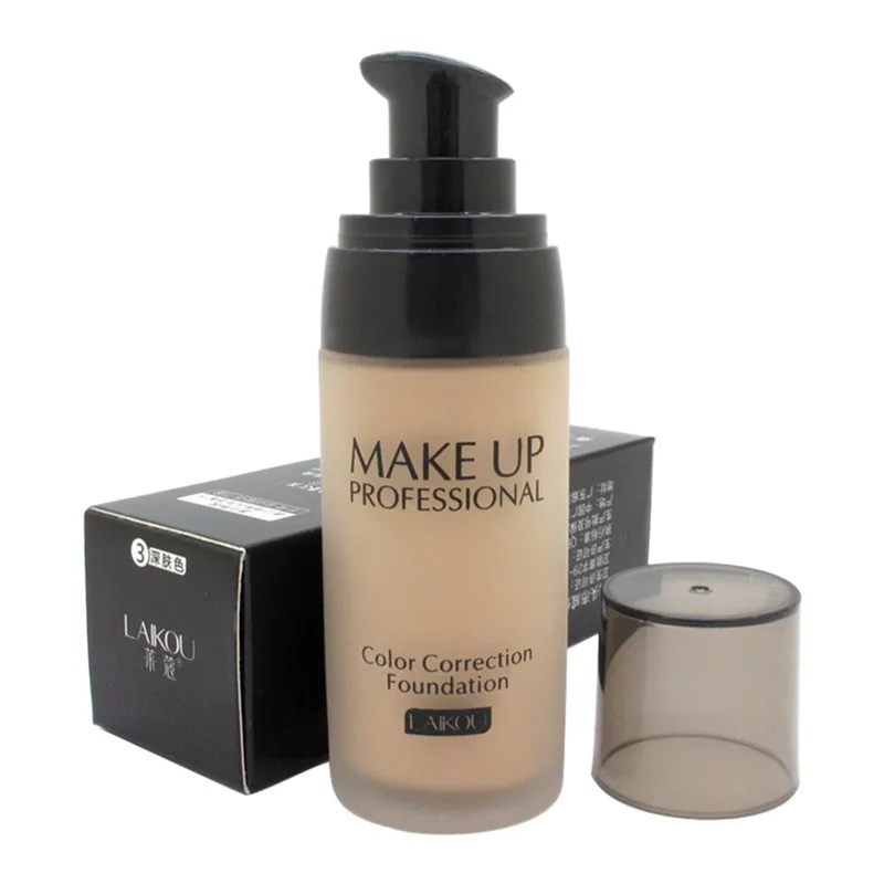 Жидкая водостойкая корректирующая основа для макияжа лица 40 мл 3 цвета|3 ml|makeup