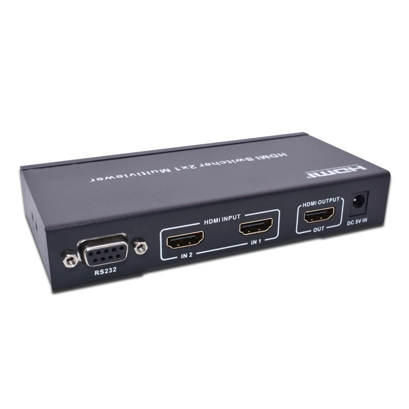HDMI 2x1 мульти-просмотр с 2 портами PIP Hdmi переключатель плавно не черный экран RS232 IR