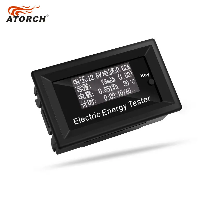 ATORCH DC Цифровой вольтметр ток Напряжение метр ЖК дисплей энергии тестер Амперметр