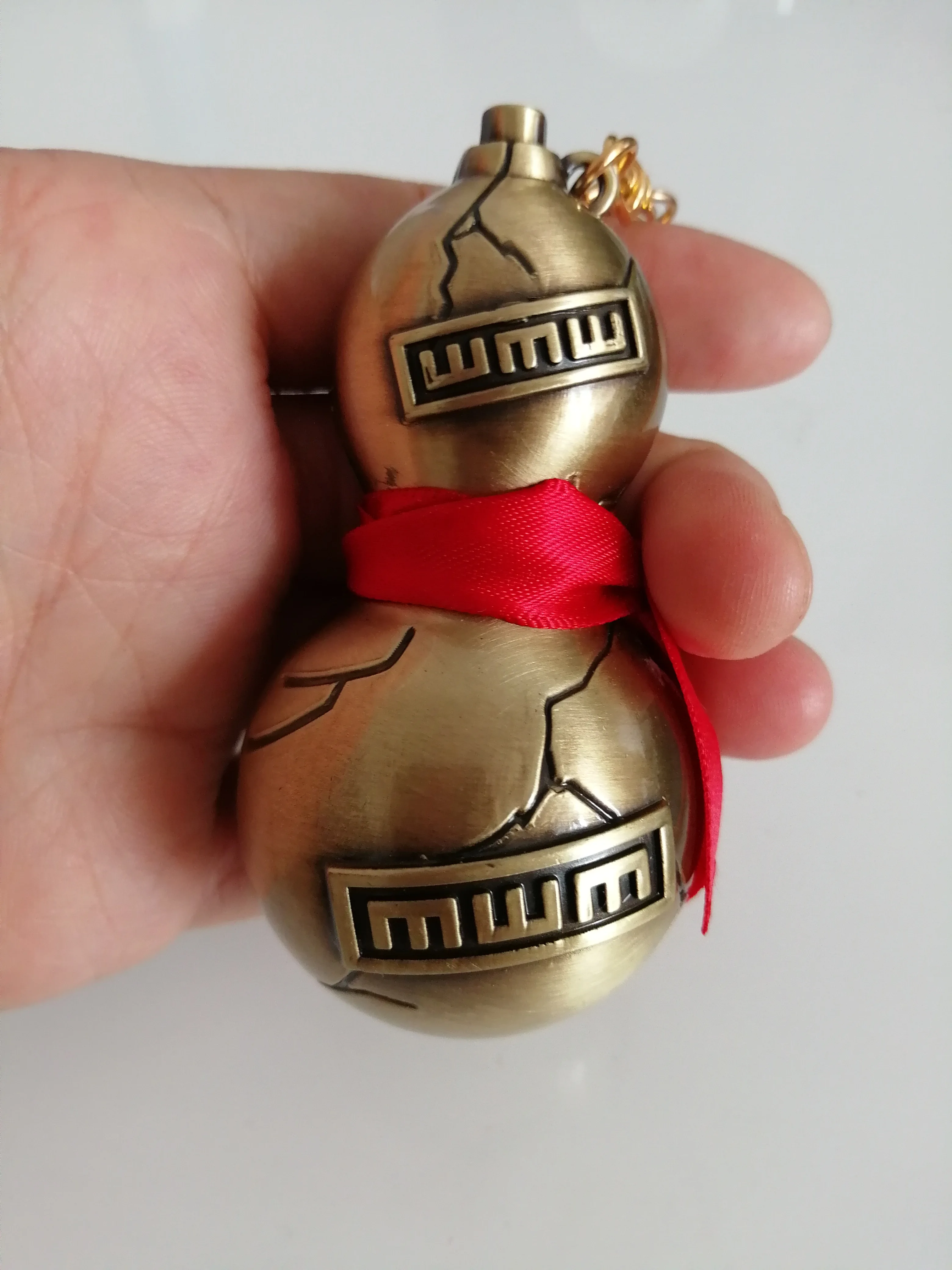 Anime Gaara Cosplay Weapons Props Gourd Keychain Ornaments Accessories Zinc Alloy 8cm | Тематическая одежда и униформа