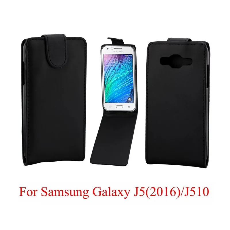 Чехол для телефона из искусственной кожи PU Flip Cover для Samsung Galaxy J510 J510F J5(2016) Задняя сумка для телефона Вертикальная открытая кожаная сумка вверх-вниз.