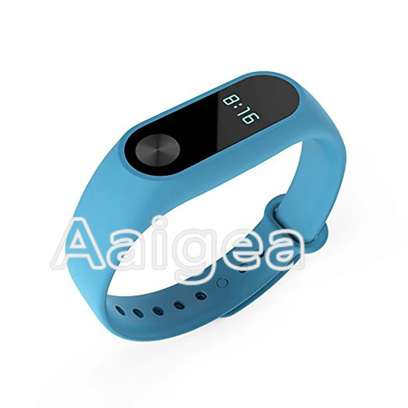 Мягкий силиконовый ремешок для наручных часов для Xiaomi Mi Band 2 трекер фитнес-браслет сменный цветной ремешок для Xiaomi Mi Band 2 - Цвет ремешка: Синий