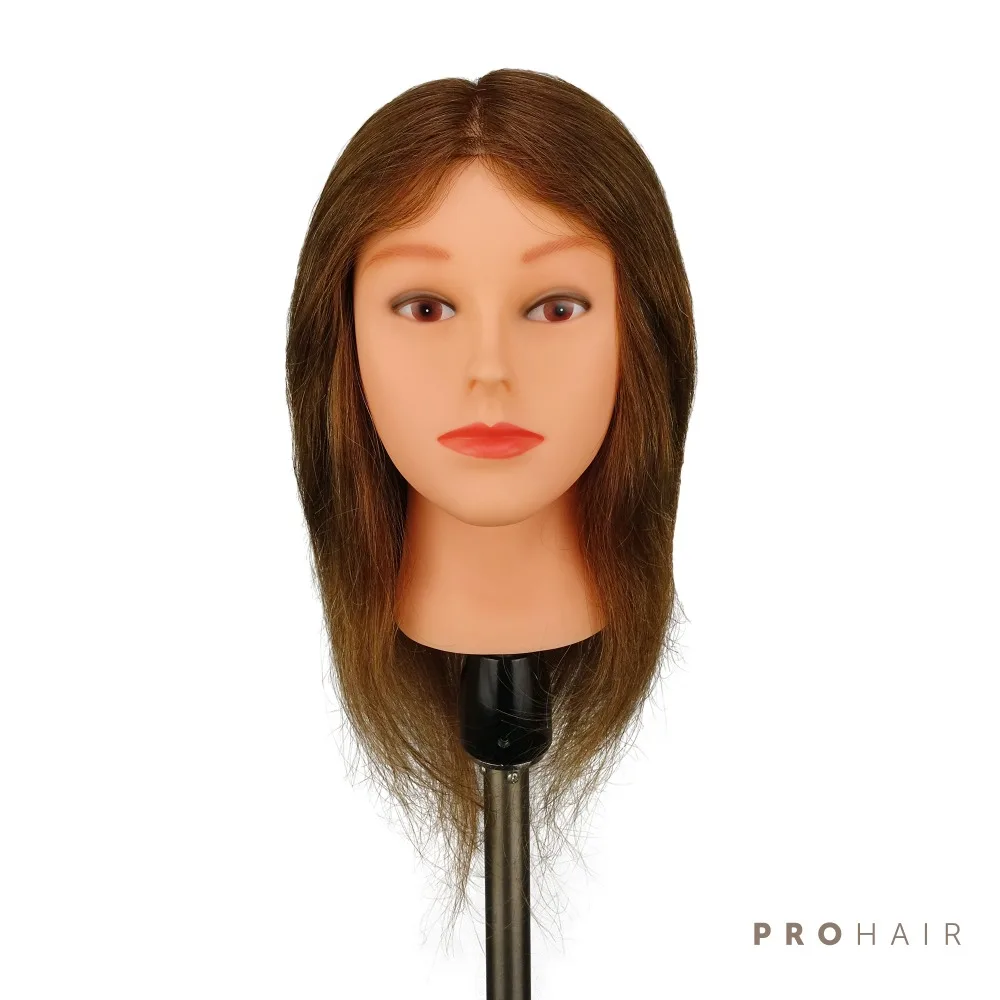 Prohair 40 см 16 '颼% человеческих волос светло коричневый тренировочный головной
