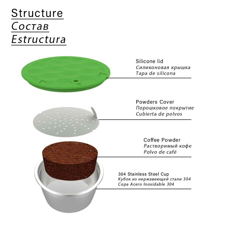 Нержавеющая сталь Dolce Gusto Кофе пополняемая многоразовая капсула filte Совместимость постоянный адреса capsulas кафе многоразовые kahve