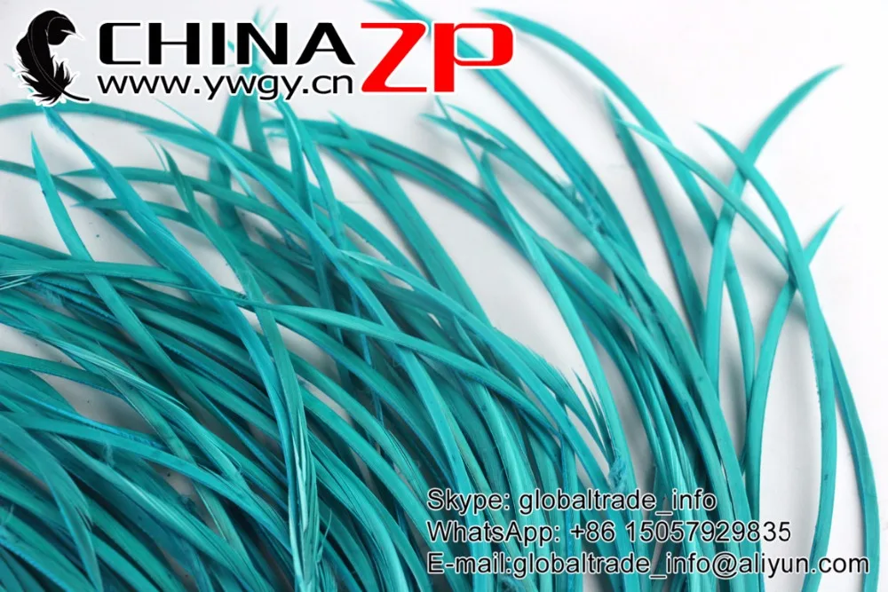 Фото CHINAZP гусиные перья 20 ~ 25 см (8 до 10 дюймов) гладкие бирюзовые синие окрашенные гусиные биоты перья для одежды обувь аксессуары для шляп №2