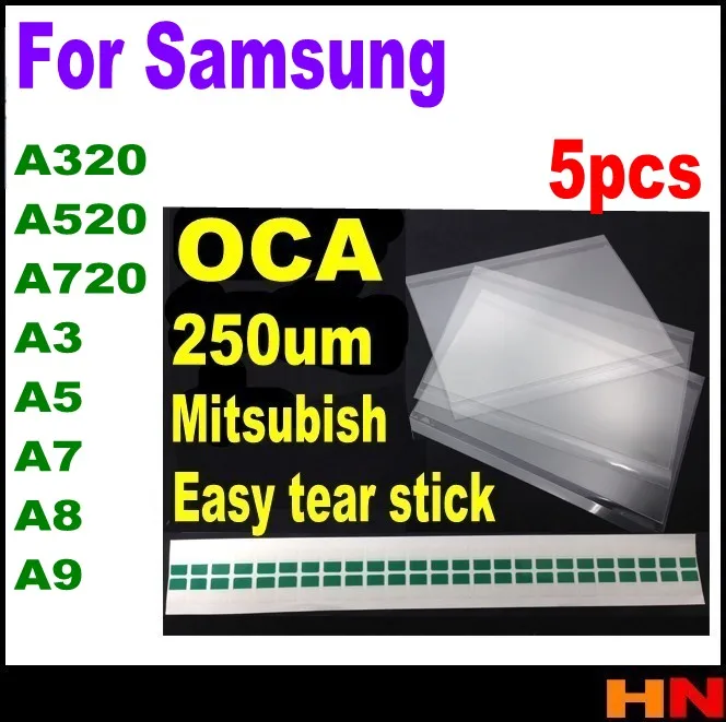 Прозрачная Оптическая клейкая пленка для Samsung A320 A520 A720 A3 A5 A7 A8 A9 5 шт. | Мобильные