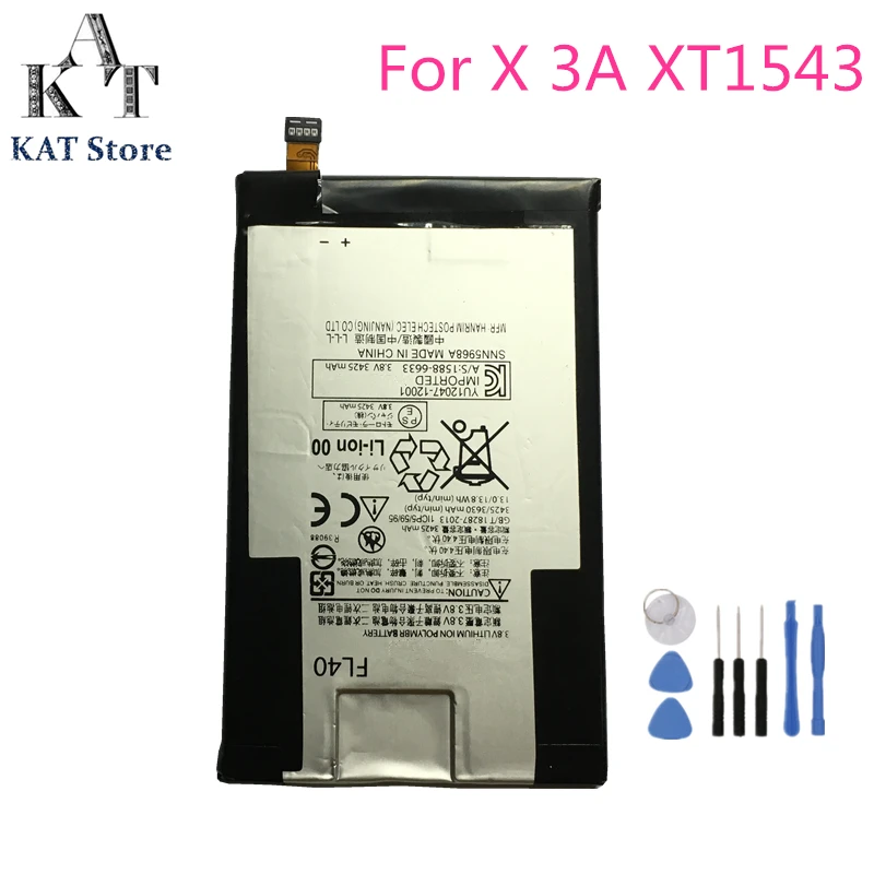 FL40 3425 мАч батарея для телефона Motorola Moto X 3A Dual XT1543 XT1544 Замена батареи высокое