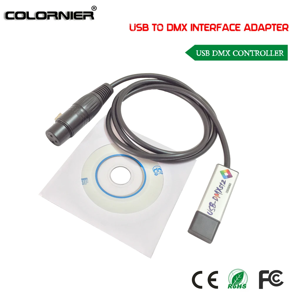 DHL Бесплатная доставка 20 шт./лот USB к DMX 512 интерфейсный адаптер для сценического