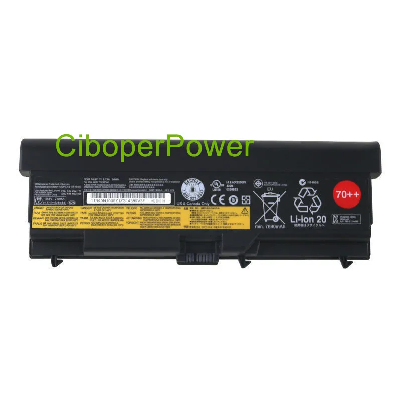 94WH оригинальный Расширенный аккумулятор для T430 W530 W510 T510 T530 W520 SL410 T410 T420 L530 L430 45N1017