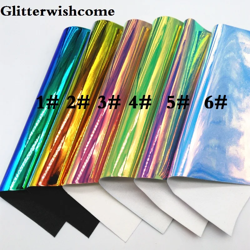 Glitterwishcome 21X29 см A4 размер винил для бантов Переливающаяся лакированная кожа Fabirc искусственная кожа листы для бантов, GM106A