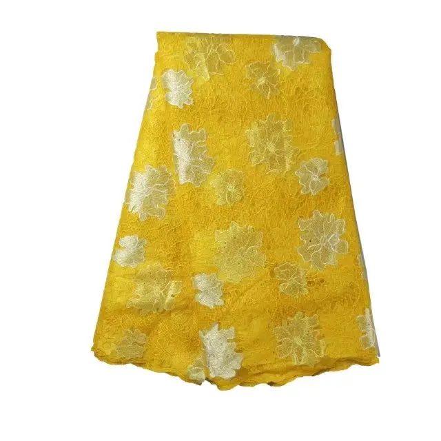 Французский чистая кружевной ткани 2017 последние Африканский гипюр с вышивкой