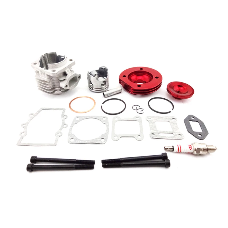 XLSION Aftermarket 44 мм цилиндр в сборе большой диаметр комплект 2 канавки для 47cc 49cc мини