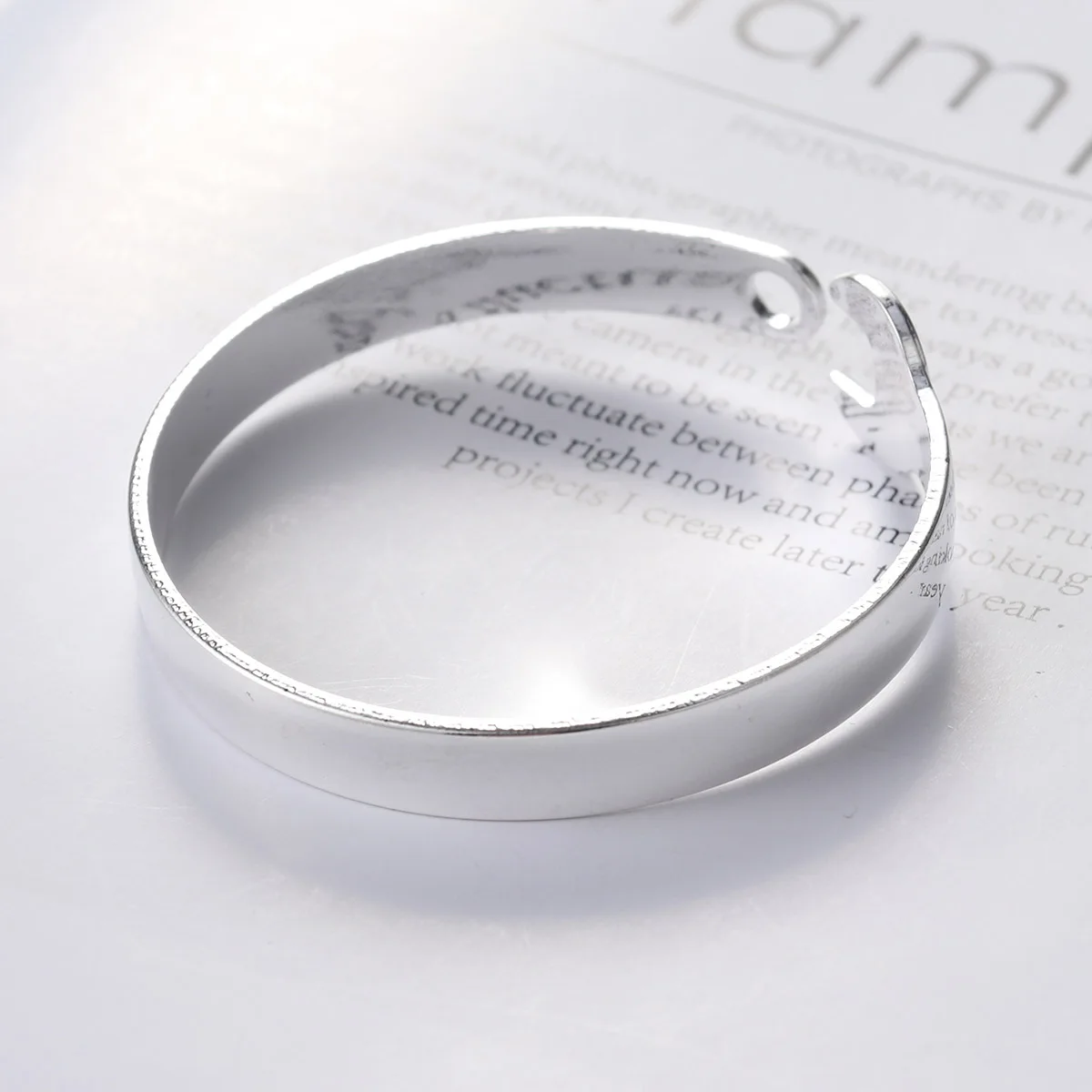 Vintage Retro Open Bracelet Wrench Shaped Unisex Titanium Steel Bangle for Women Men(Silver