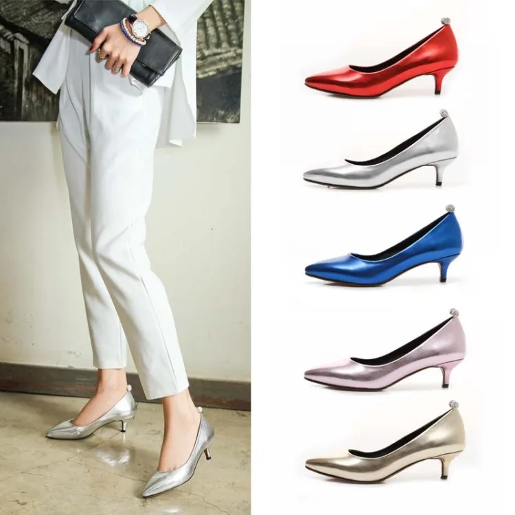 

Big Size 34-43 Shoes Woman 2017 New Arrival Wedding Ladies Low Heel Shoes Fashion Sweet Dress Pointed Toe Women Pumps 887