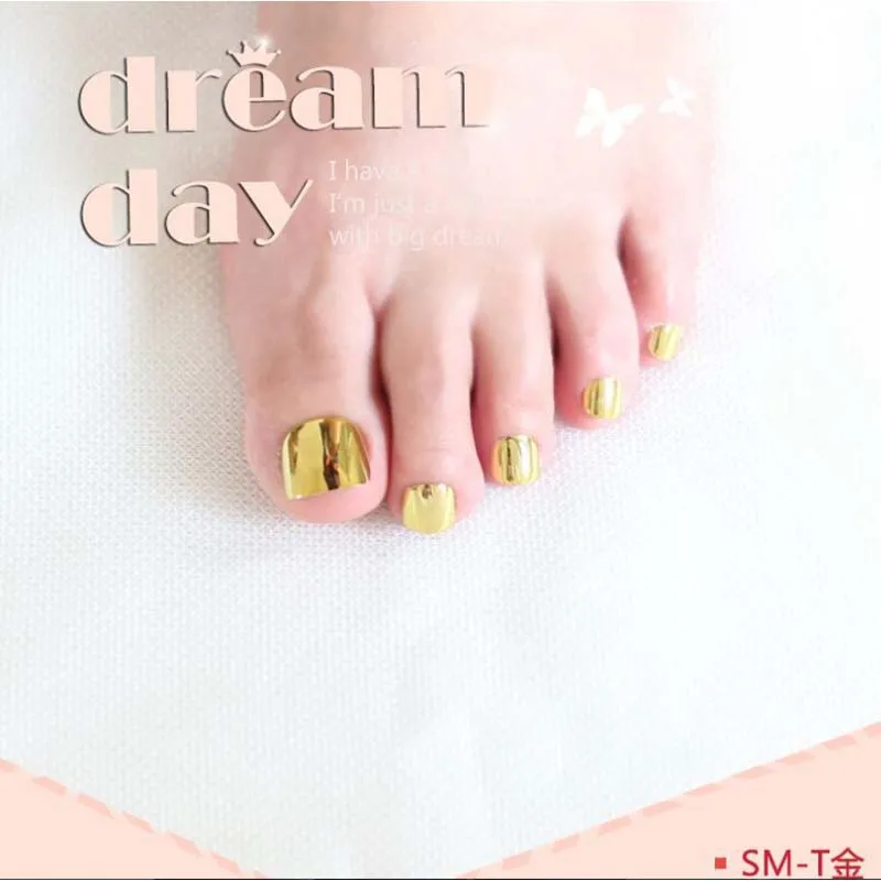 Сексуальные Модные накладные ногти металлическая пластина короткий размер