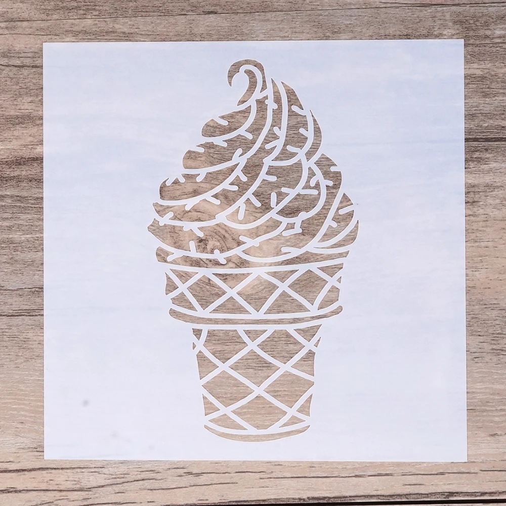 

13 cm DIY Craft Layering Icecream Stencils For Walls Painting Scrapbooking Stamping Album Decorative Embossing Paper Cards