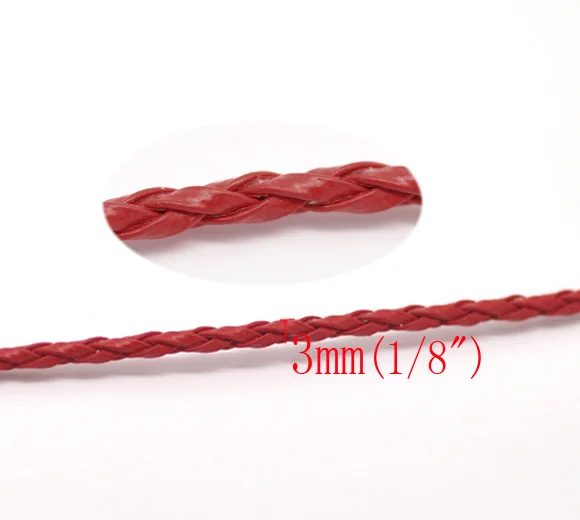 Шнур для ювелирных изделий Doreen Box Lovely 10M Red плетение Leatheroid 3 мм (B16912)|jewelry cord|cord 3mm3mm cord