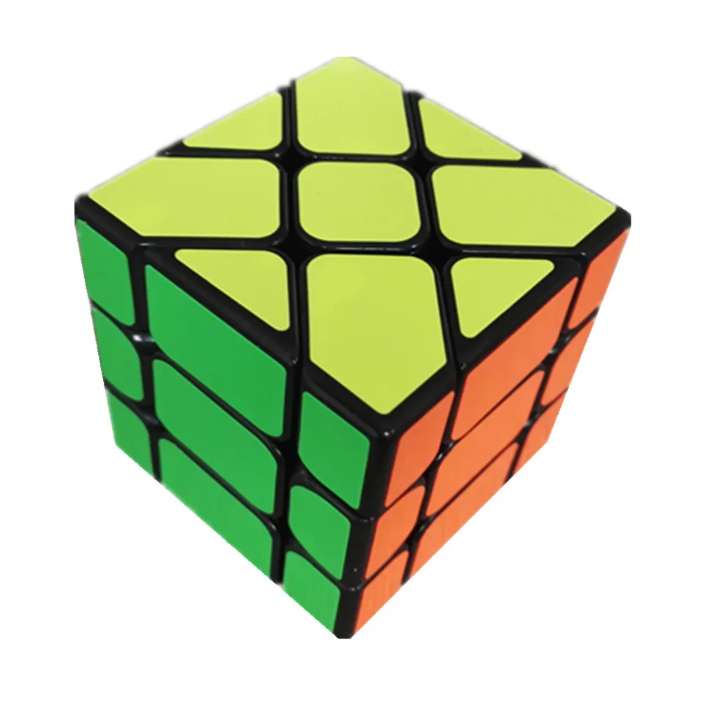 Kingcube New Yongjun ( YJ ) Yileng черный магический куб с полуяркой наклейкой Fisher 3x3 Black 3x3x3